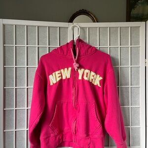 Y2K Pink NEW YORK Women’s Zip Up